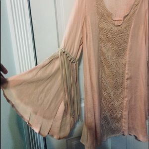 🍑 Bohemian JUDITH March Tassel Bell Sleeve Dress